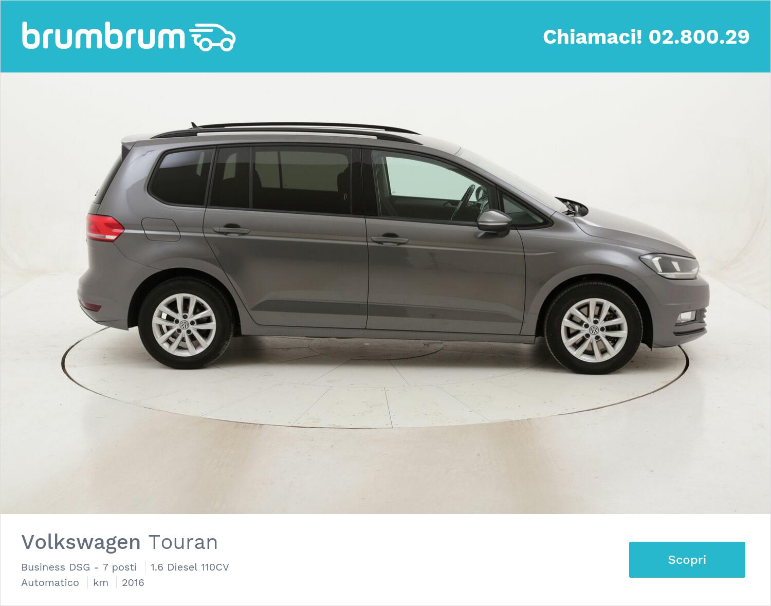 Volkswagen Touran Business DSG - 7 posti usata del 2016 con 144.593 km | brumbrum