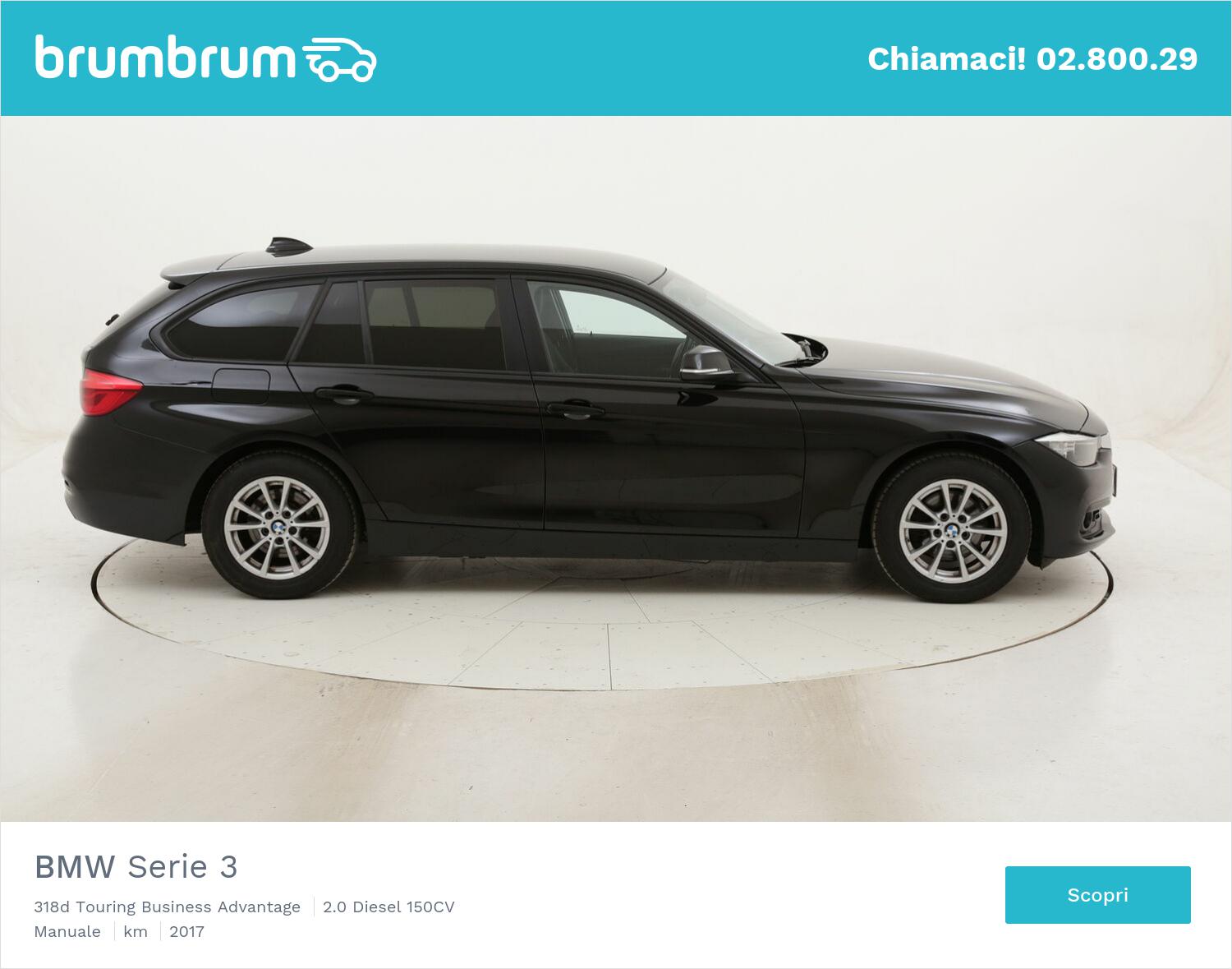 BMW Serie 3 318d Touring Business Advantage usata del 2017 con 74.095 km | brumbrum