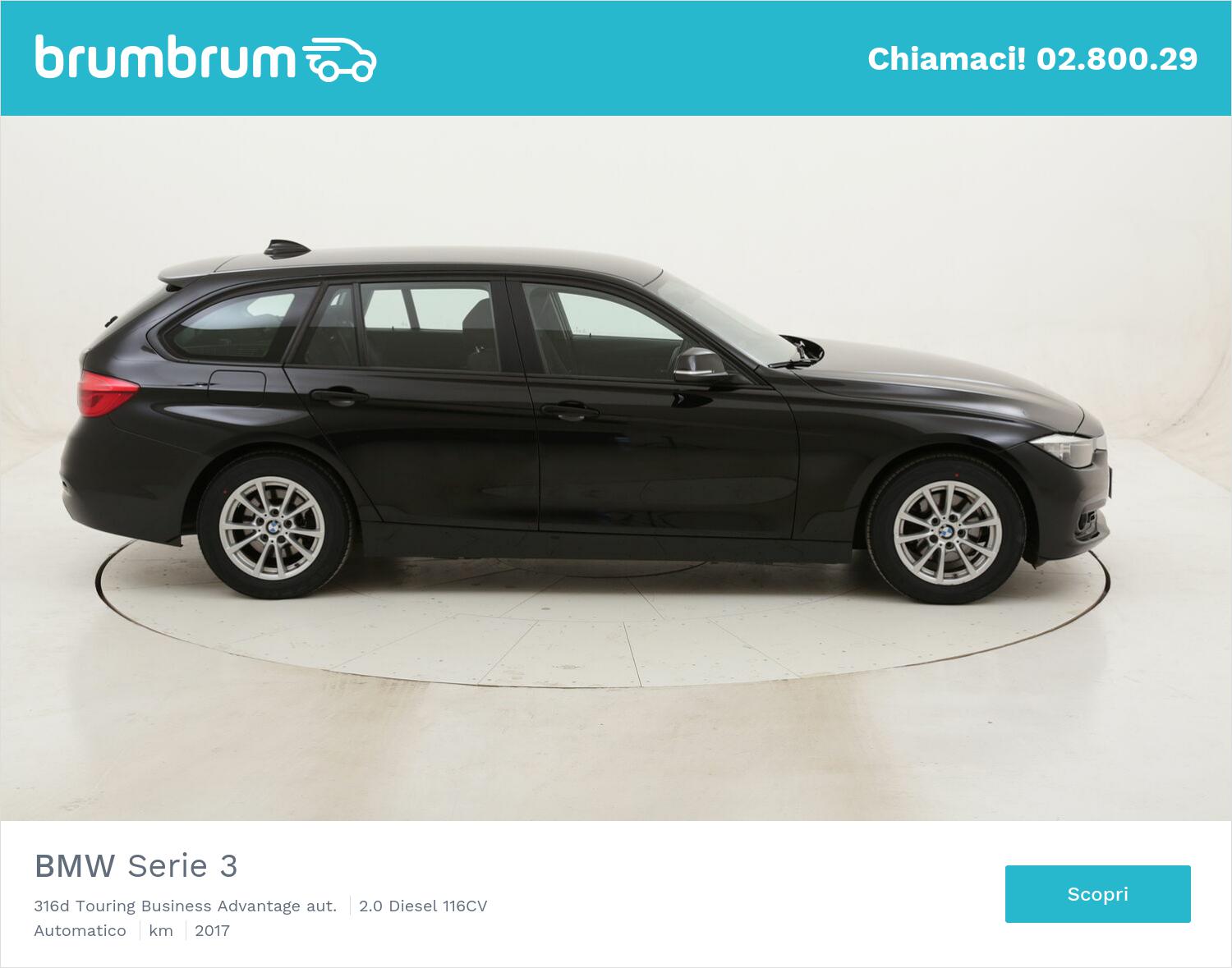 BMW Serie 3 316d Touring Business Advantage aut. usata del 2017 con 64.638 km | brumbrum