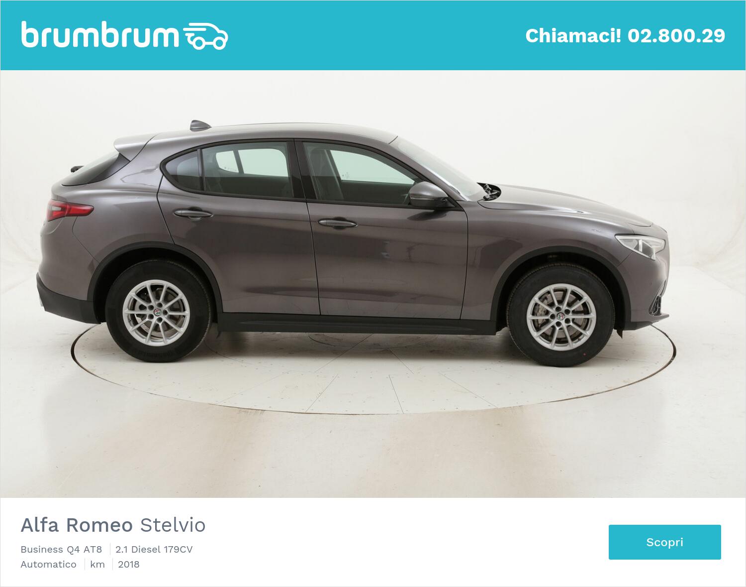 Alfa Romeo Stelvio Business Q4 AT8 usata del 2018 con 67.240 km | brumbrum