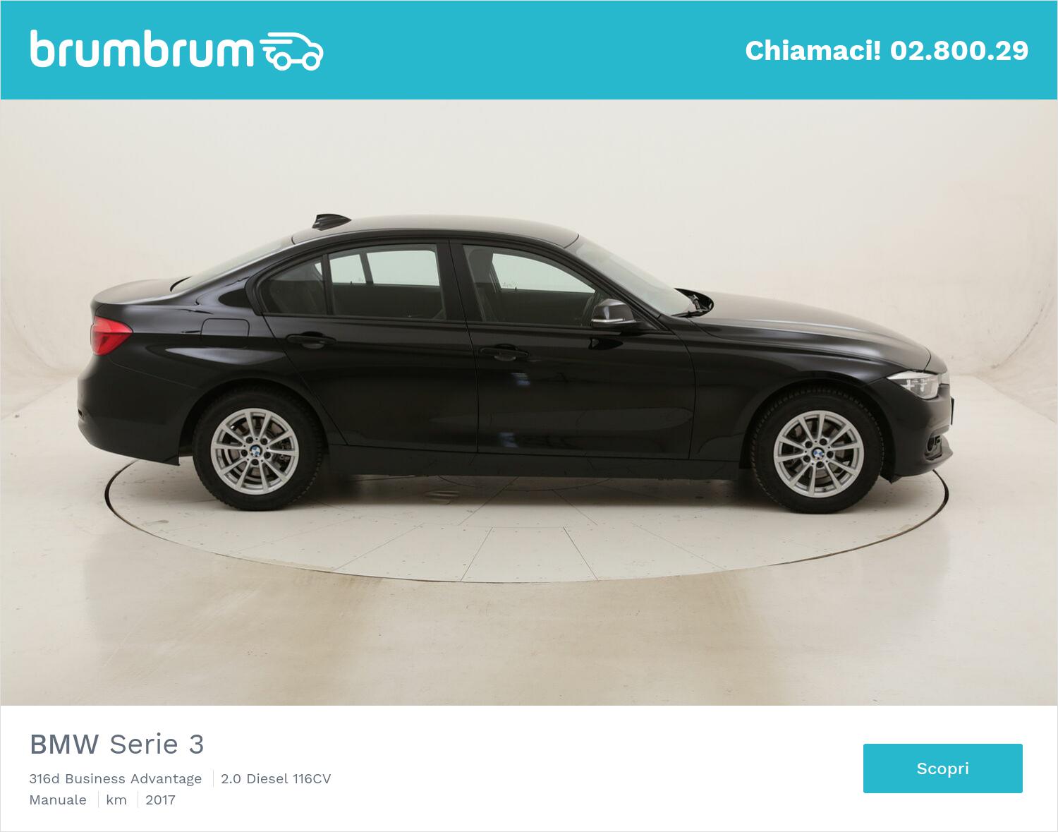 BMW Serie 3 316d Business Advantage usata del 2017 con 62.706 km | brumbrum