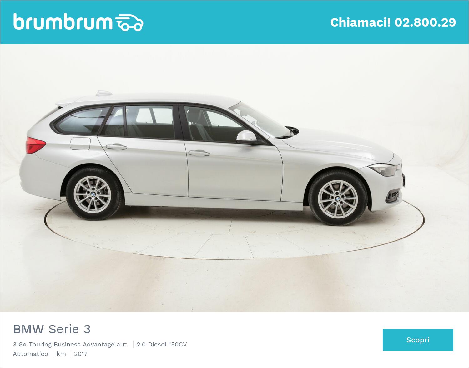 BMW Serie 3 318d Touring Business Advantage aut. usata del 2017 con 71.236 km | brumbrum