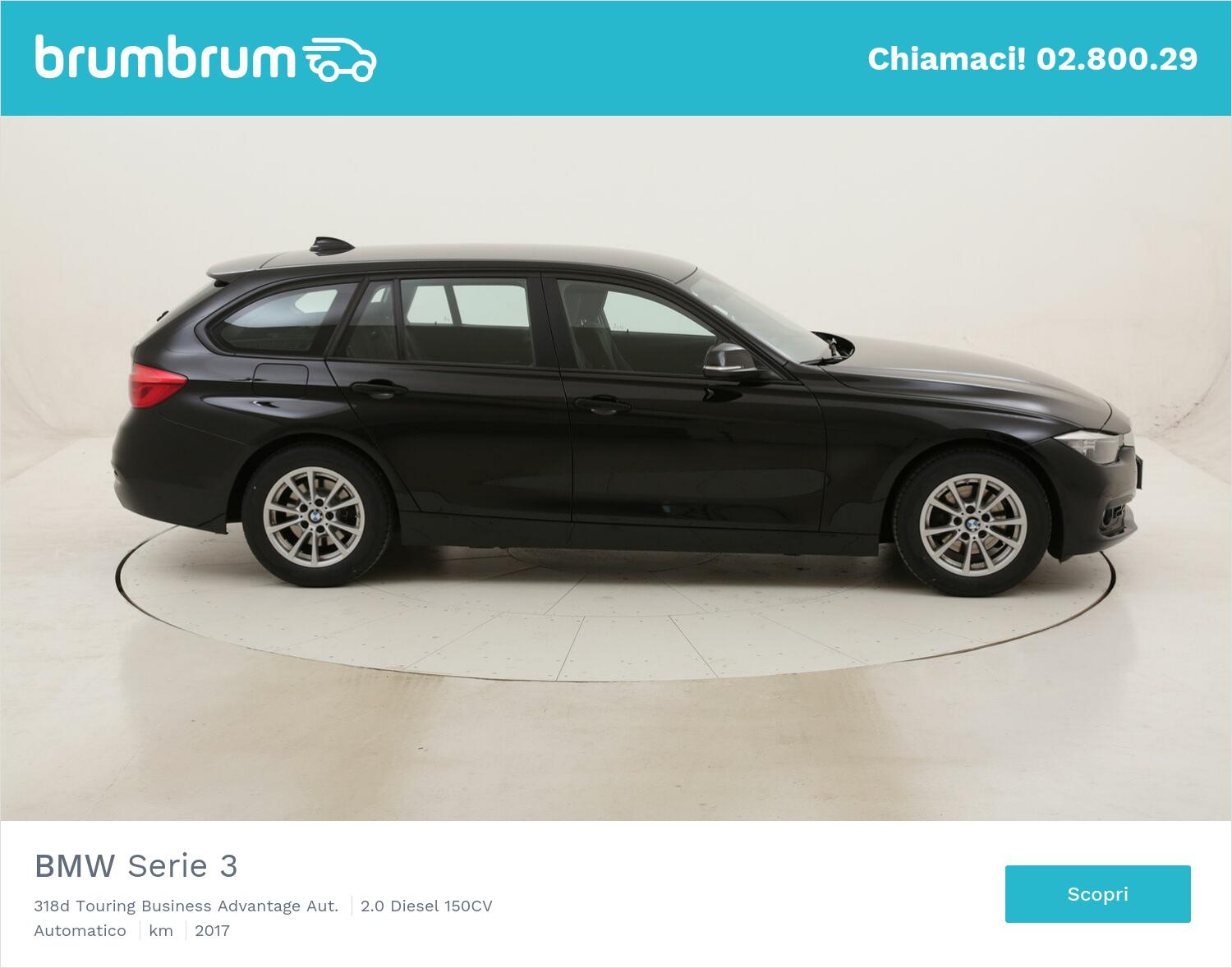BMW Serie 3 318d Touring Business Advantage Aut. usata del 2017 con 117.741 km | brumbrum