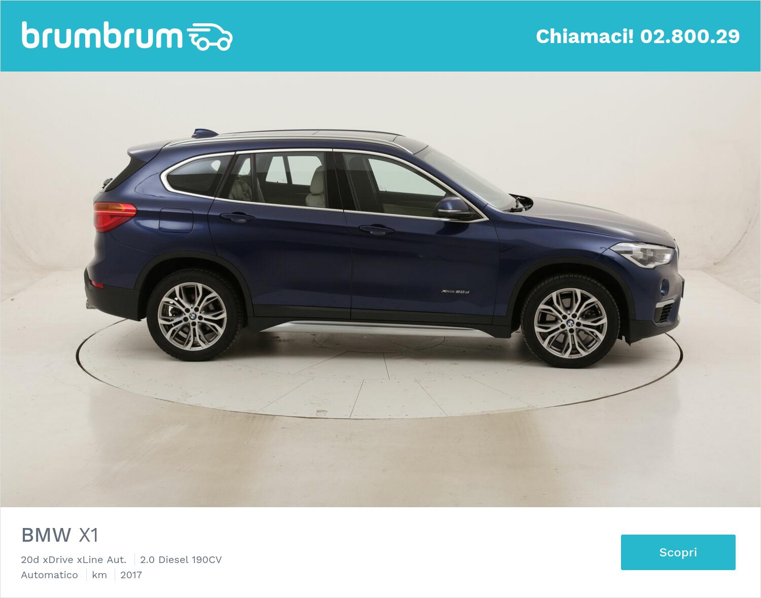 BMW X1 20d xDrive xLine Aut. usata del 2017 con 68.351 km | brumbrum