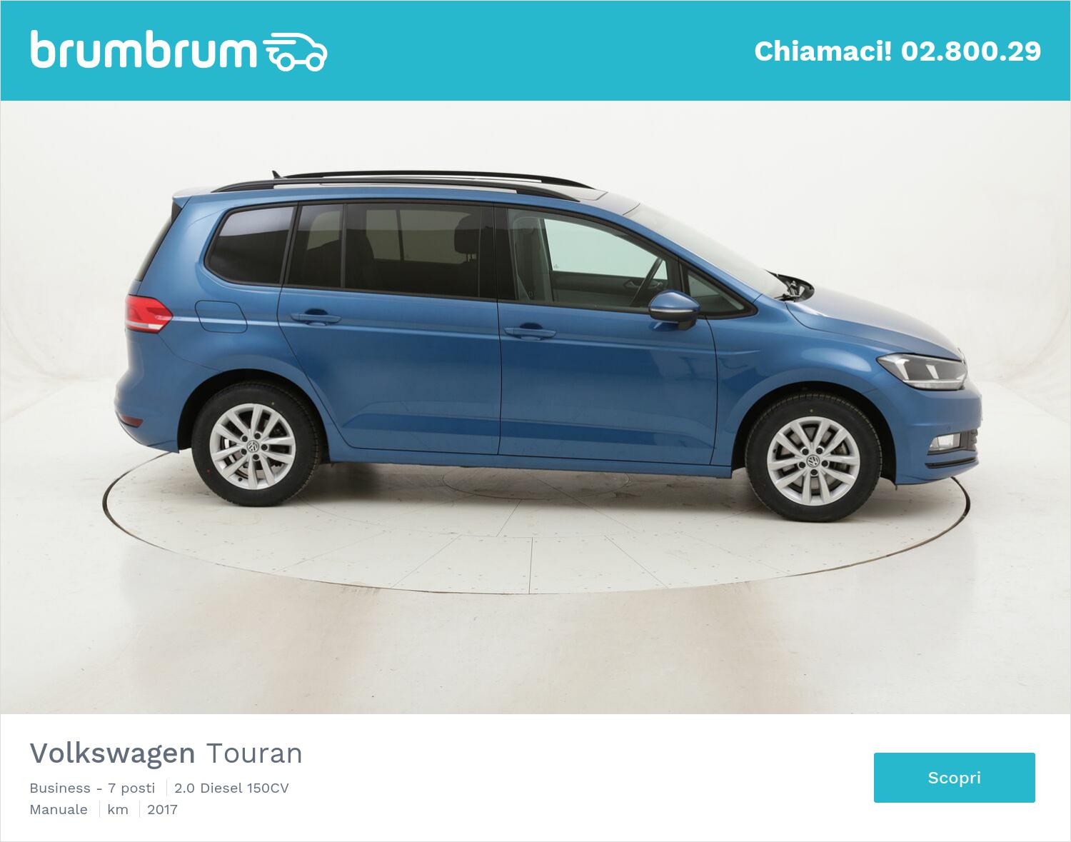 Volkswagen Touran Business - 7 posti usata del 2017 con 78.917 km | brumbrum