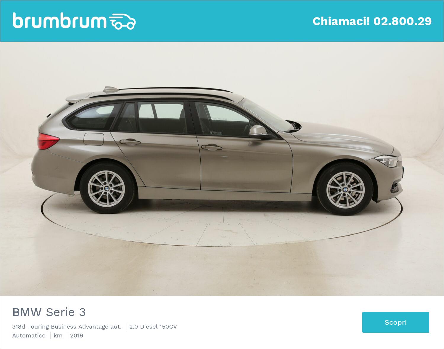 BMW Serie 3 318d Touring Business Advantage aut. usata del 2019 con 72.129 km | brumbrum